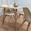 Rectangle Oak Effect Dining Table With 4 Cream Tulip Chairs Table Set 15
