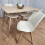 Rectangle Oak Effect Dining Table With 4 Cream Tulip Chairs Table Set 4