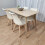Rectangle Oak Effect Dining Table With 4 Cream Tulip Chairs Table Set 9