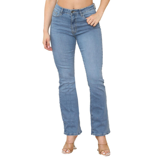Ze Enzo (12, Light Blue) Enzo Womens Bootcut Jeans 1