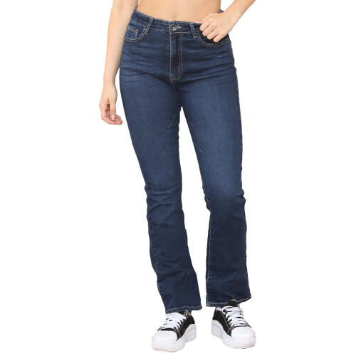 Ze Enzo (18, Blue) Enzo Womens Bootcut Jeans 1