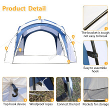 BIRCHTREE Outdoor Garden Dome Gazebo 3.5 x 3.5m Tent Shelter Camping Waterproof