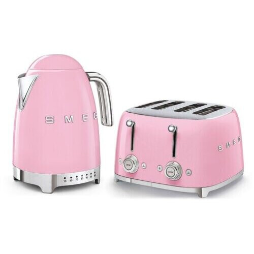 Smeg 1.7L 3Kw Variable Temperature Jug Kettle and 4 Slice Toaster