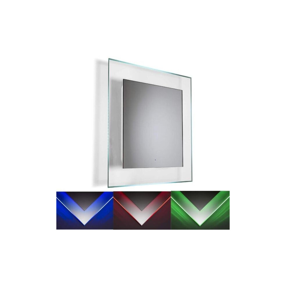 Croydex Oakley Colour Change Illuminated Mirror Hang 'N' Lock 700 x 700 x 45 mm