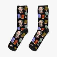 Dress Socks Charles Dickens Novelty Fancy Crazy Pattern Crew Casual for Men Women