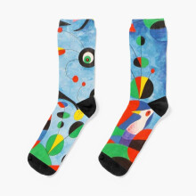 Dress Socks Miro Art Novelty Fancy Crazy Pattern Crew Casual for Men Women