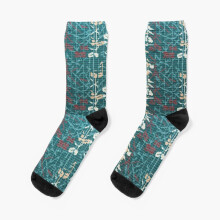 MCO Orlando International Airport Carpet 3D-Printed Novelty Dress Socks - Crazy Pattern Crew for Men & Women