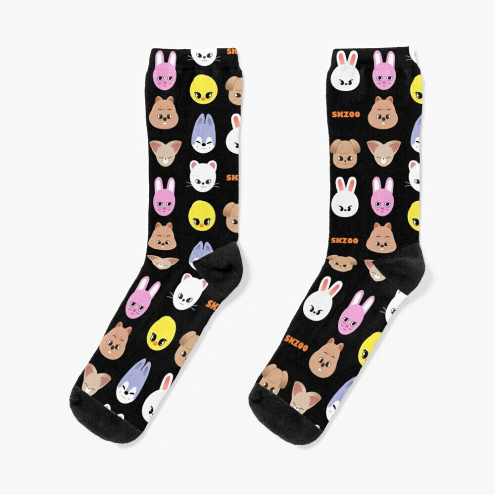 Dress Socks SKZOO Stray Kids Novelty Fancy Crazy Pattern Crew Casual for Men Women