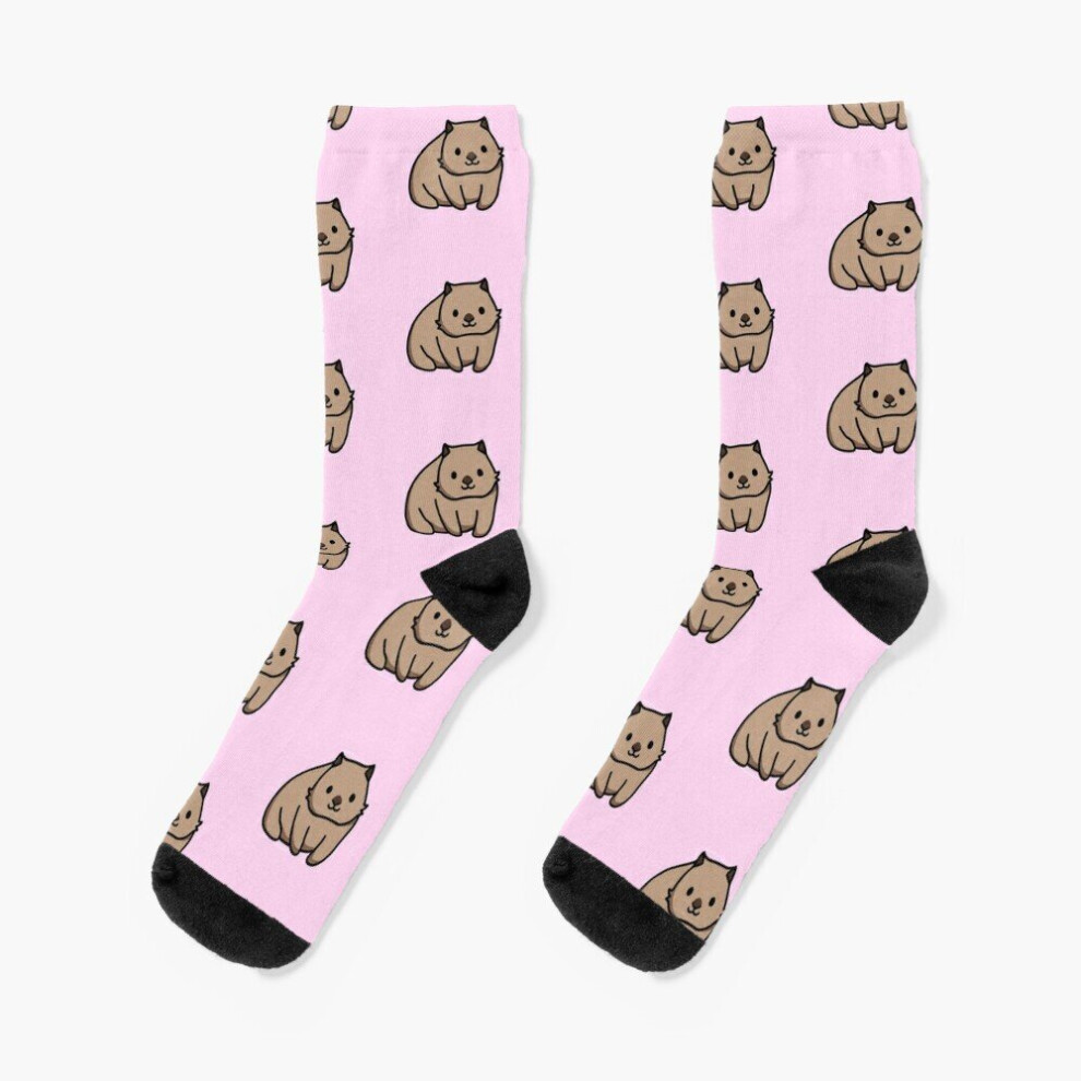 Dress Socks Wombat Novelty Fancy Crazy Pattern Crew Casual for Men Women
