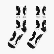 Dress Socks Jim Morrison The Doors Silhouette 2 Black White Novelty Fancy Crazy Pattern Crew Casual for Men Women