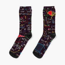 Dress Socks Colorful Math Design Novelty Fancy Crazy Pattern Crew Casual for Men Women
