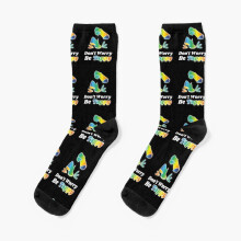 Dress Socks Don't worry be tappy with tap dancer! tap dance art Novelty Fancy Crazy Pattern Crew Casual for Men Women