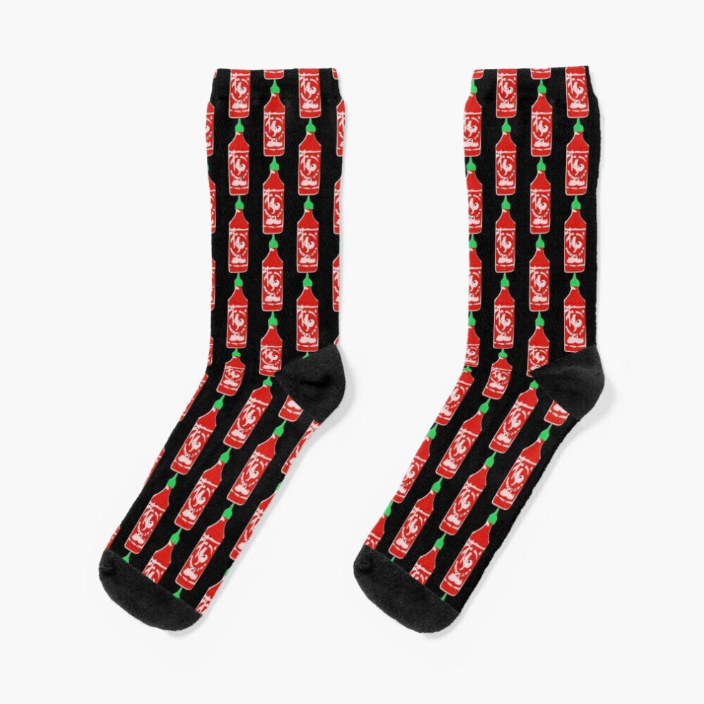 Dress Socks sriracha Novelty Fancy Crazy Pattern Crew Casual for Men Women