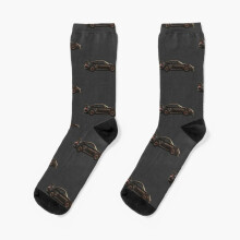 Dress Socks Black Porsche GT3RS Novelty Fancy Crazy Pattern Crew Casual for Men Women