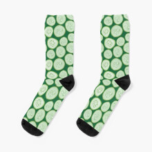 Dress Socks Fresh Inside - Cucumber - Pattern Novelty Fancy Crazy Pattern Crew Casual for Men Women