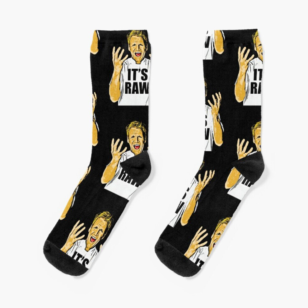 Dress Socks Gordon Ramsay It's Raw T Shirt Hoodie for Men, Novelty Fancy Crazy Pattern Crew Casual for Men Women