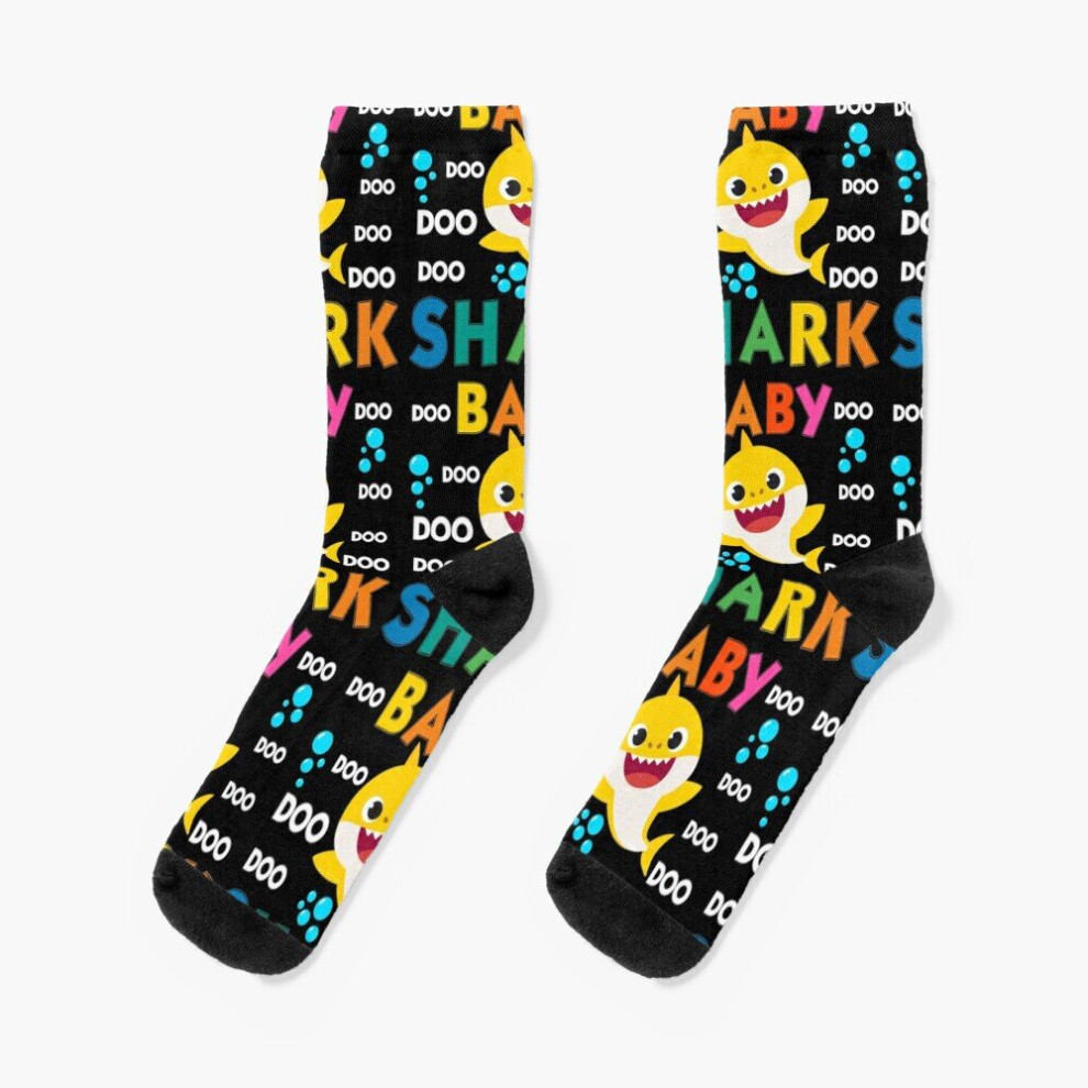 Dress Socks baby shark doo doo doo Novelty Fancy Crazy Pattern Crew Casual for Men Women