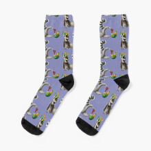 Dress Socks king julien Novelty Fancy Crazy Pattern Crew Casual for Men Women