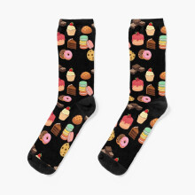 Dress Socks Baked dessert goods Novelty Fancy Crazy Pattern Crew Casual for Men Women