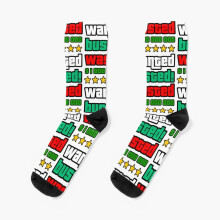 Dress Socks GTA Wanted Busted Wasted Novelty Fancy Crazy Pattern Crew Casual for Men Women