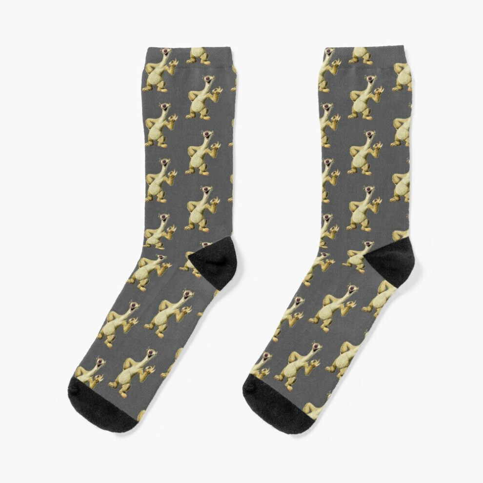 Dress Socks Sid the sloth Novelty Fancy Crazy Pattern Crew Casual for Men Women