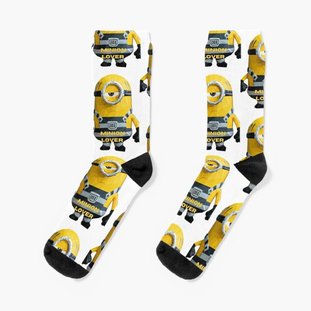 Dress Socks Minion Lover Novelty Fancy Crazy Pattern Crew Casual for Men Women