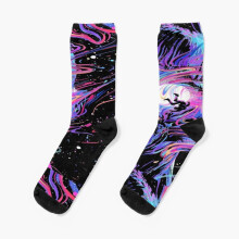 Dress Socks Kid Cudi Man On The Moon Novelty Fancy Crazy Pattern Crew Casual for Men Women
