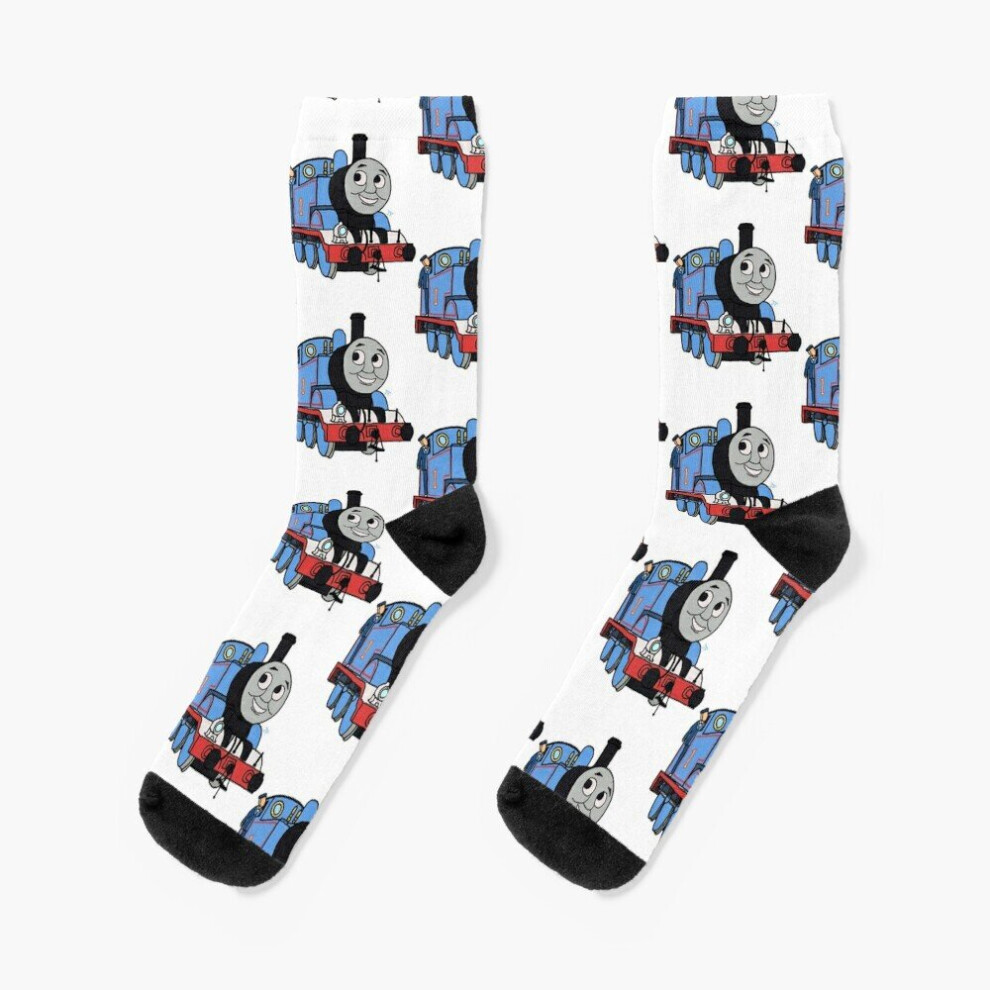 Dress Socks Thomas The Tank Engine Novelty Fancy Crazy Pattern Crew Casual for Men Women