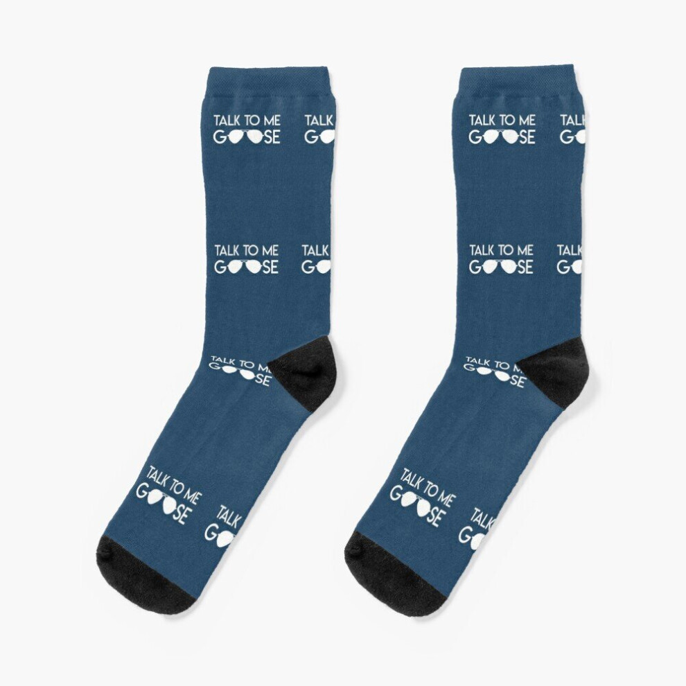 Dress Socks Top Gun Goose, Talk to me Novelty Fancy Crazy Pattern Crew Casual for Men Women