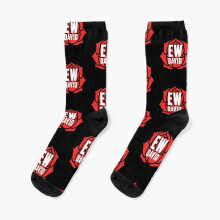 Dress Socks Ew David Rose Typography Novelty Fancy Crazy Pattern Crew Casual for Men Women