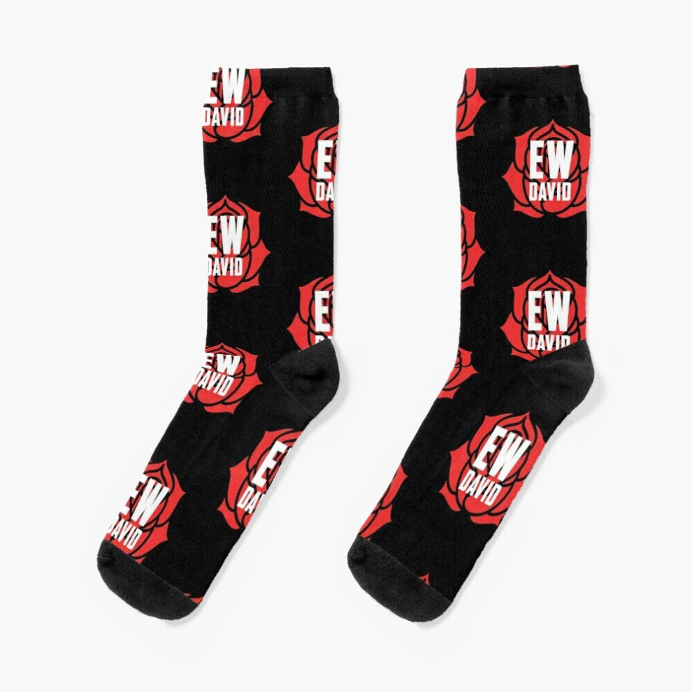 Dress Socks Ew David Rose Typography Novelty Fancy Crazy Pattern Crew Casual for Men Women-image-OPC-PBY9SVW-NEW