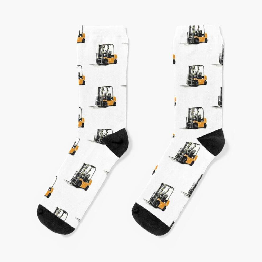 Dress Socks Forklift Novelty Fancy Crazy Pattern Crew Casual for Men Women