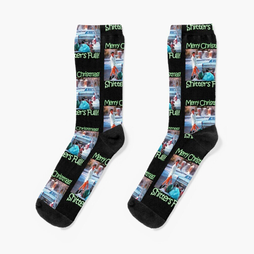 Dress Socks Cousin Eddie Shitters Full Novelty Fancy Crazy Pattern Crew Casual for Men Women