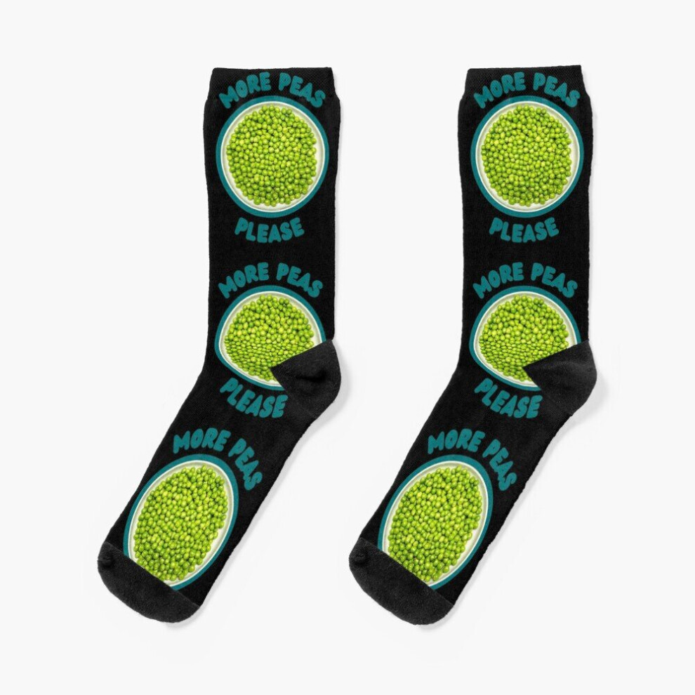 Dress Socks More Peas Please! Novelty Fancy Crazy Pattern Crew Casual for Men Women