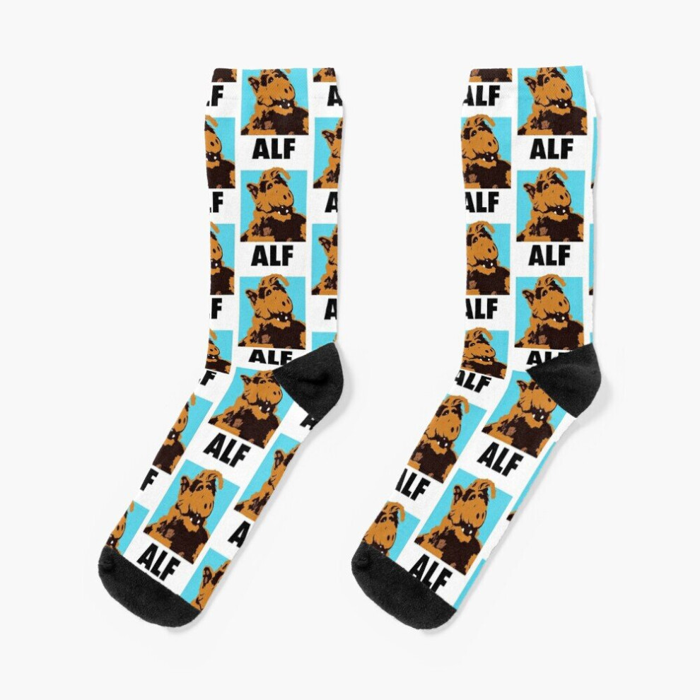 Dress Socks Happy ALF Cartoon Poster Novelty Fancy Crazy Pattern Crew Casual for Men Women