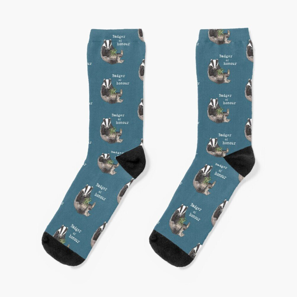 Famgem Dress Socks Badger - Animal Series Novelty Fancy Crazy Pattern Crew Casual For Men Women Not,Specified