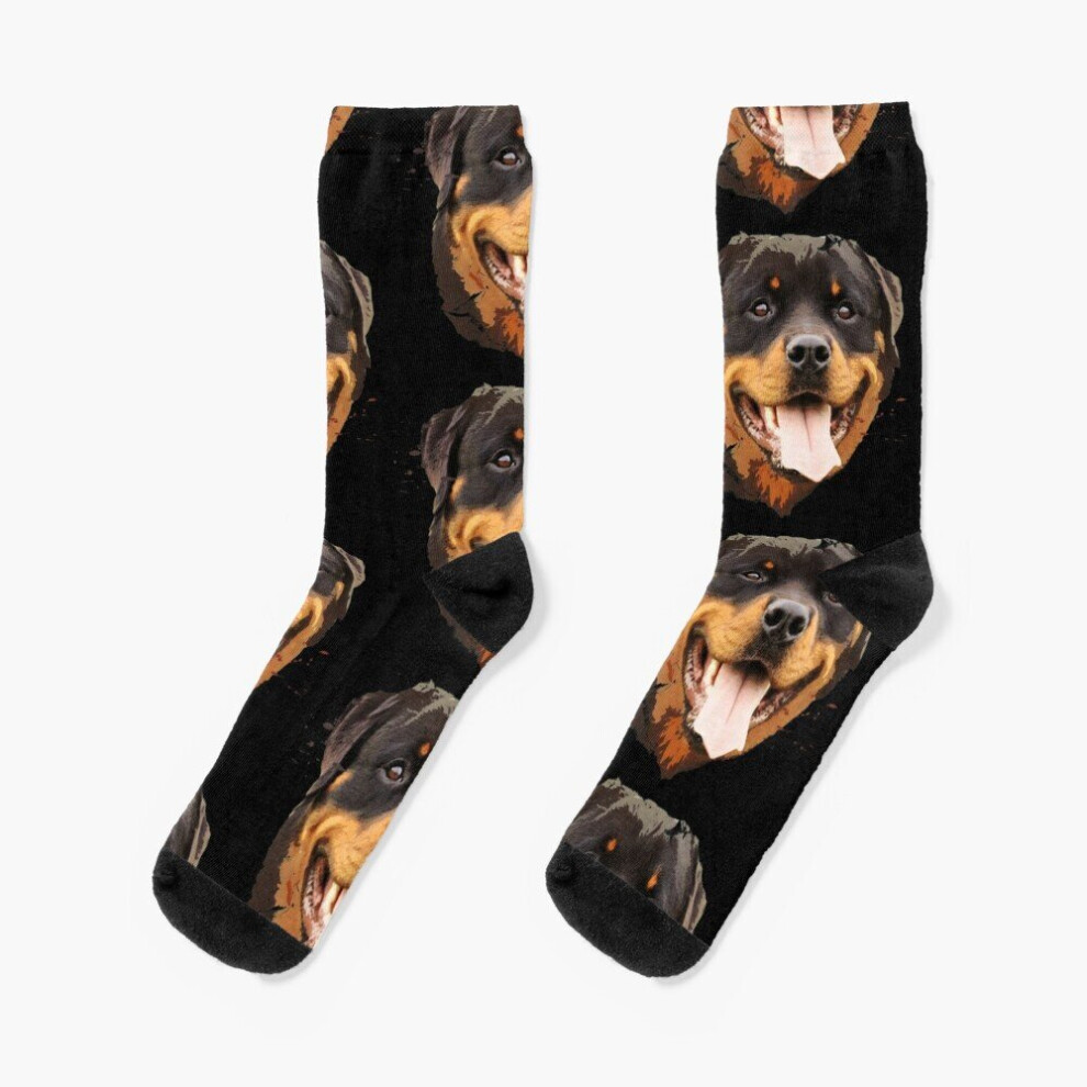 Dress Socks Rottweiler Novelty Fancy Crazy Pattern Crew Casual for Men Women