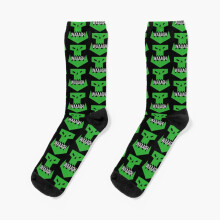 Dress Socks Warhammer 40k Ork Waaagh Teef-Eating Novelty Crew Socks for Men & Women