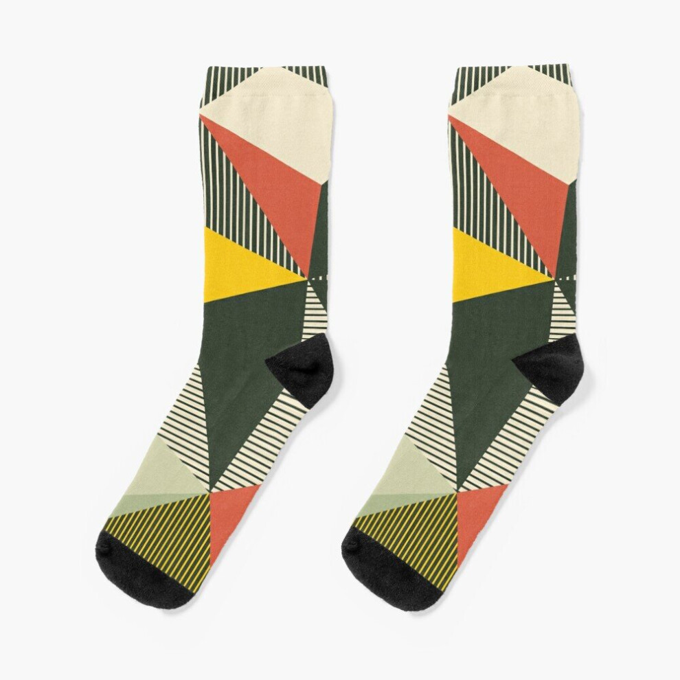 Dress Socks Bauhaus Novelty Fancy Crazy Pattern Crew Casual for Men Women