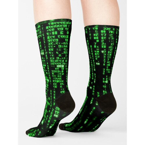 Dress Socks Binary Code - The Matrix Program Novelty Fancy Crazy Pattern Crew Casual for Men Women 2