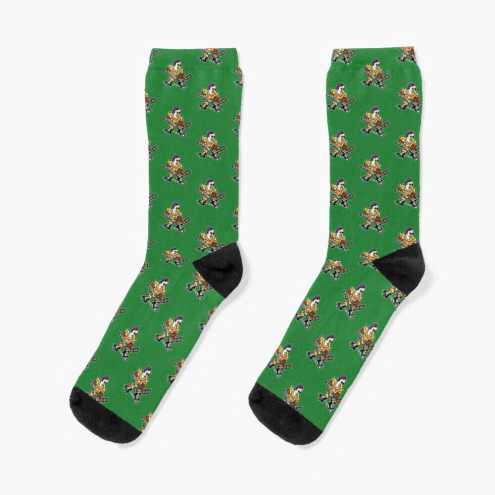 Dress Socks The Mighty Ducks Will ALWAYS Fly Together Novelty Fancy Crazy Pattern Crew Casual for Men Women