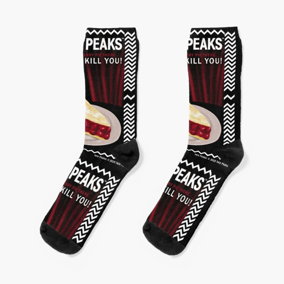 Dress Socks Twin Peaks Novelty Fancy Crazy Pattern Crew Casual for Men Women