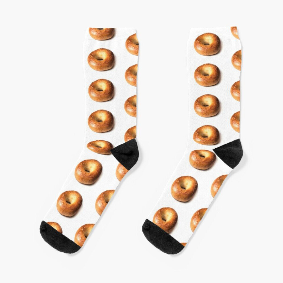 Dress Socks Bagel Novelty Fancy Crazy Pattern Crew Casual for Men Women