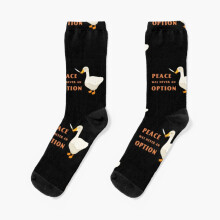 Dress Socks Knife goose - peace was never an option Novelty Fancy Crazy Pattern Crew Casual for Men Women
