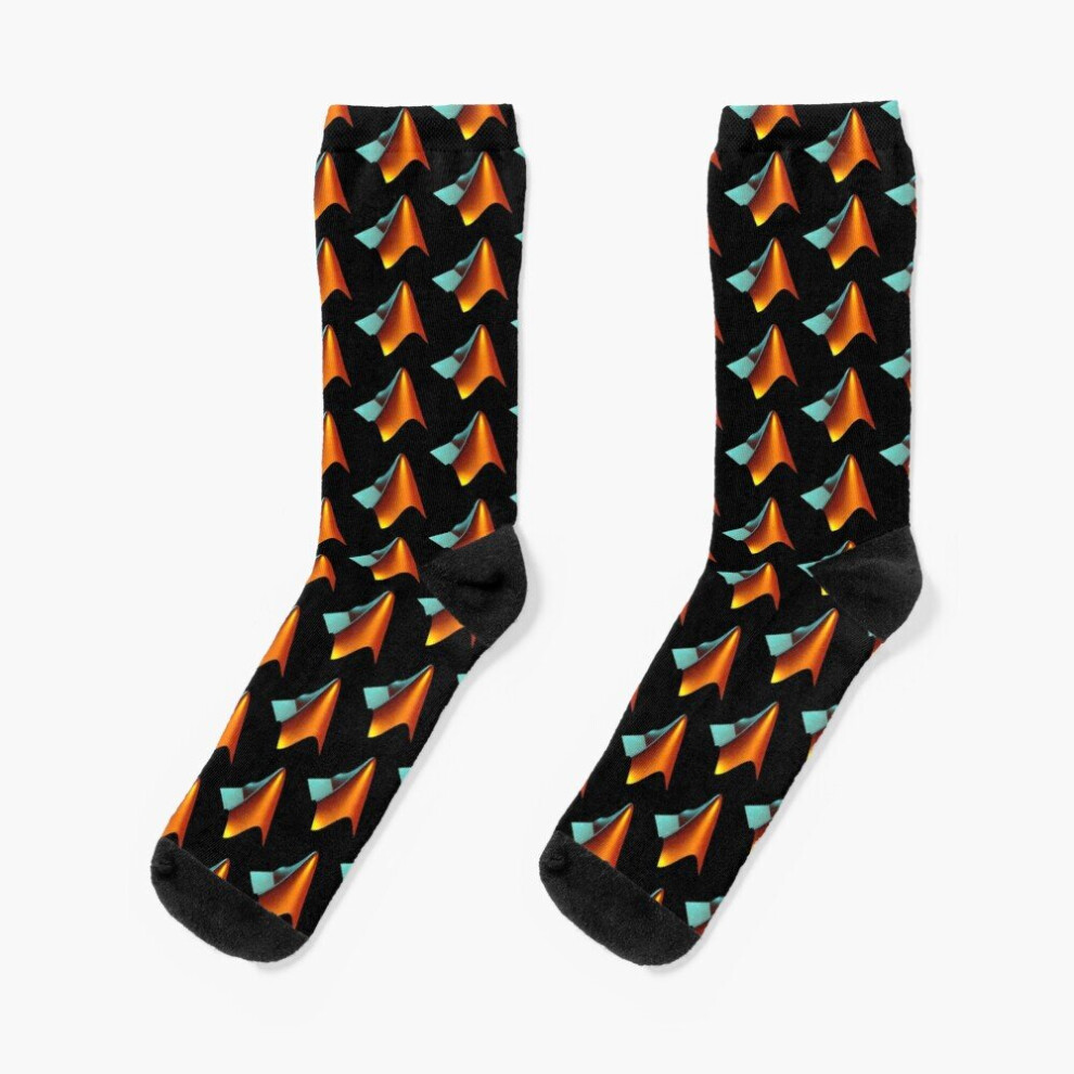Dress Socks matlab mathlab coding language logo Novelty Fancy Crazy Pattern Crew Casual for Men Women