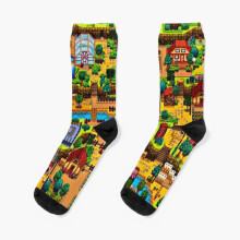 Dress Socks Stardew valley map Novelty Fancy Crazy Pattern Crew Casual for Men Women