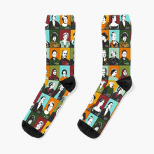 Dress Socks Feminist Icons, Role Models Novelty Fancy Crazy Pattern Crew Casual for Men Women