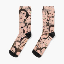 Dress Socks Nicolas Cage All Over Novelty Fancy Crazy Pattern Crew Casual for Men Women