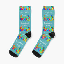 Dress Socks Occupational Therapy Appreciation Novelty Fancy Crazy Pattern Crew Casual for Men Women