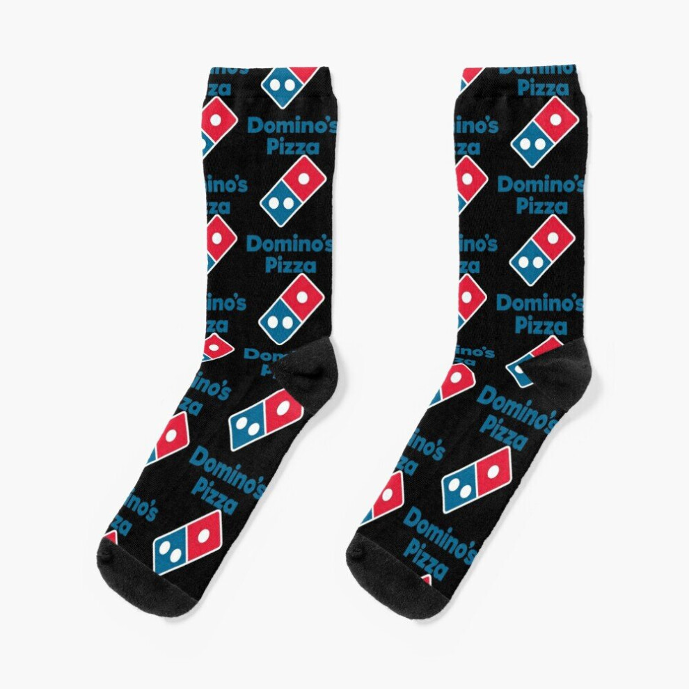 Dress Socks "Domino's-(2)-Logo-Design Novelty Fancy Crazy Pattern Crew Casual for Men Women